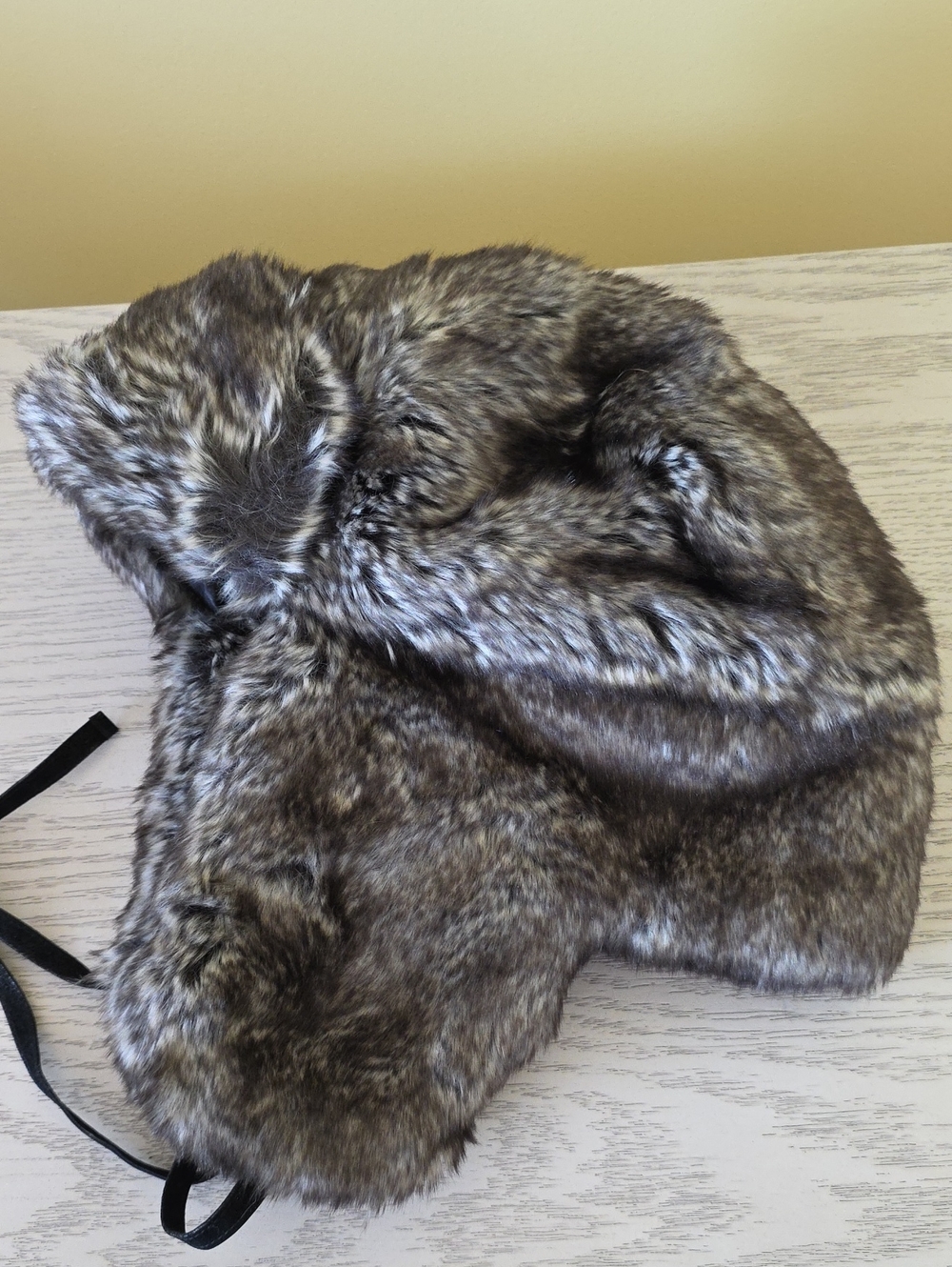 Faux Fur Trapper Hat in Brown